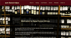 Desktop Screenshot of newforestwines.com